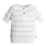 BAMBOOM Maglia a righe maniche corte - WHITE | 6 mesi