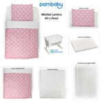 PAMBABY Set completo MINI CULLA 5 Pz | ROSA - immagine 2