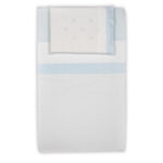 PAMBABY Set Lenzuola Mini Culla 3pz | Quadratino Cielo