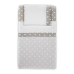 PAMBABY Set Lenzuola Mini Culla 3pz | Stella Grigio