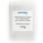 PAMBABY Lenzuolino Calibrato per MINI CULLA 2pz | BIANCO