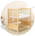 Cuoricini AVANT sistema evolutivo culla lettino BIANCO + Materasso OMAGGIO - immagine 4