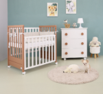 Cuoricini AVANT sistema evolutivo culla lettino MOKA-BIANCO + Materasso OMAGGIO
