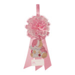 Fiocco Nascita in tessuto "ALE" Rosa