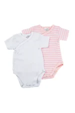 Set 2 Body Scaldacuore Mezza Manica in Cotone per Neonati - immagine 2