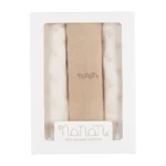 Set 3 pz mussola all over orsetti 80x80 cm beige